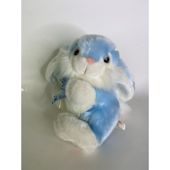 Dan Dee Blue White Bunny Rabbit Plush Stuffed Animal Toy...